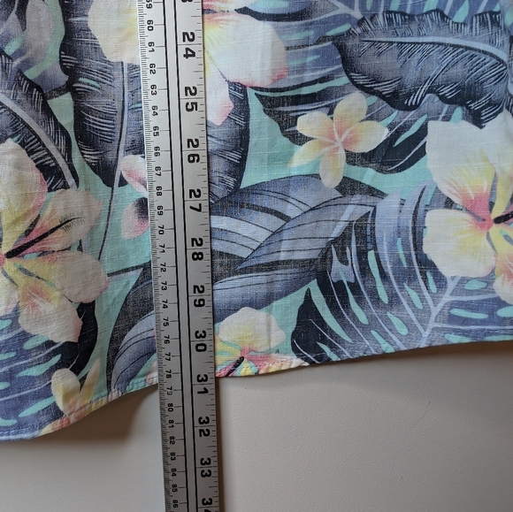 NWT XL Men's Hurley Diffused Blue Hawaiian Tropical Cabana Shirt - Picture 11 of 12